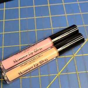 Ruby & Millie Shimmer Lip Gloss Set Of 2 - Pink & Cream